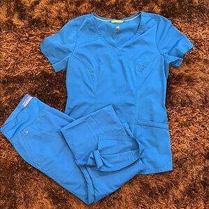 Healing Hands Teal Scrub Top